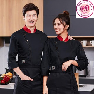 Áo bếp đồng phục dài tay, đồng phục bếp chuyên nghiệp
