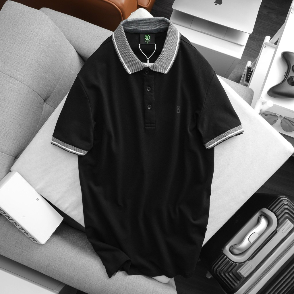 Áo polo nam cao cấp trung niên đẹp cổ bẻ dệt 2 màu sợi mẫu mới vải cá sấu cotton mịn thoáng mát JESBRAND BOGJ1 | BigBuy360 - bigbuy360.vn