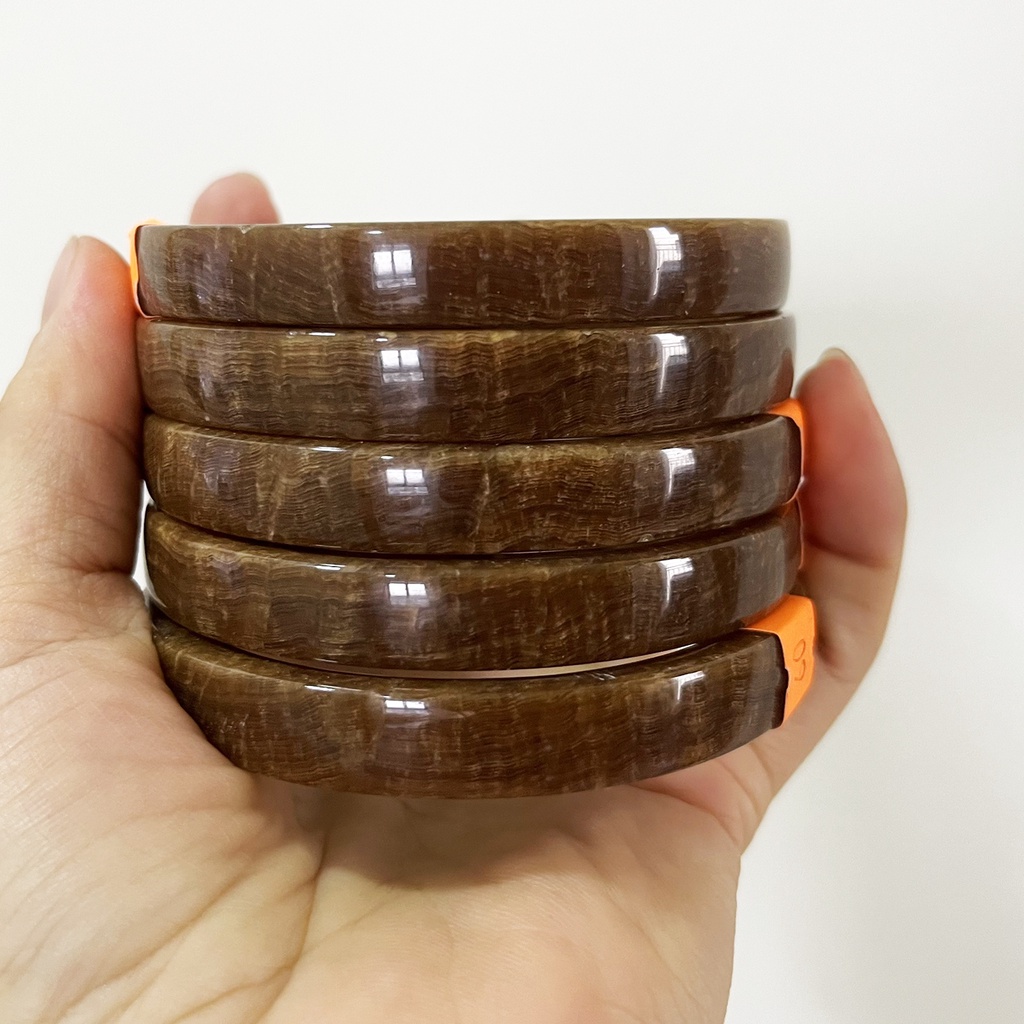 Vòng tay vuông đá thật màu vàng nâu cho mệnh Kim và Thổ nhiều size rẻ nhất