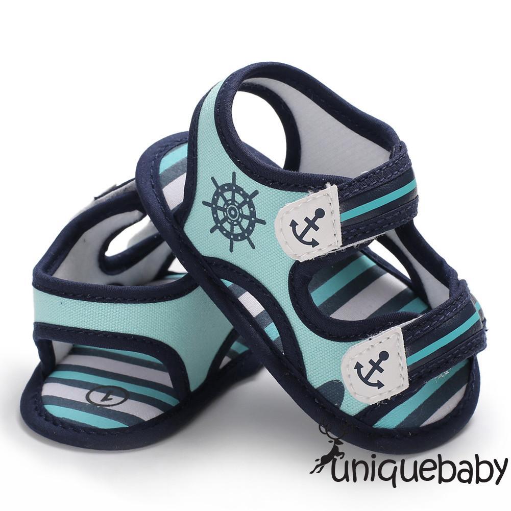 Giày sandal bằng vải bố đế mềm cho bé tập đi