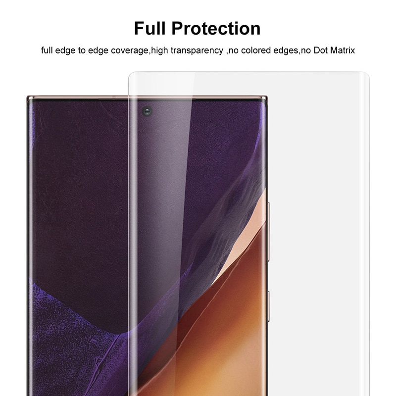 Kính cường lực UV bảo vệ toàn màn hình cho Samsung Galaxy Note 20 10 9 8 S21 S20 Ultra S10 S9 S8 Plus Lite