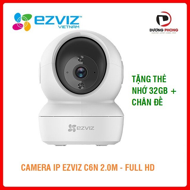 Camera IP Xoay 360 EZVIZ C6N (Kèm Thẻ Nhớ 32Gb + Chân Đế) 2.0 FullHD 1080P Đàm Thoại 2 Chiều - Chính Hãng | BigBuy360 - bigbuy360.vn