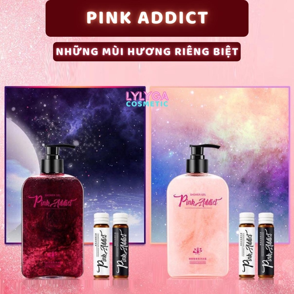 Sữa tắm nước hoa PiNK ADDICT 420ML DIY tự pha Hương thơm quyến rũ và bí ẩn Lưu hương lâu dưỡng ẩm sáng da mờ thâm ST02