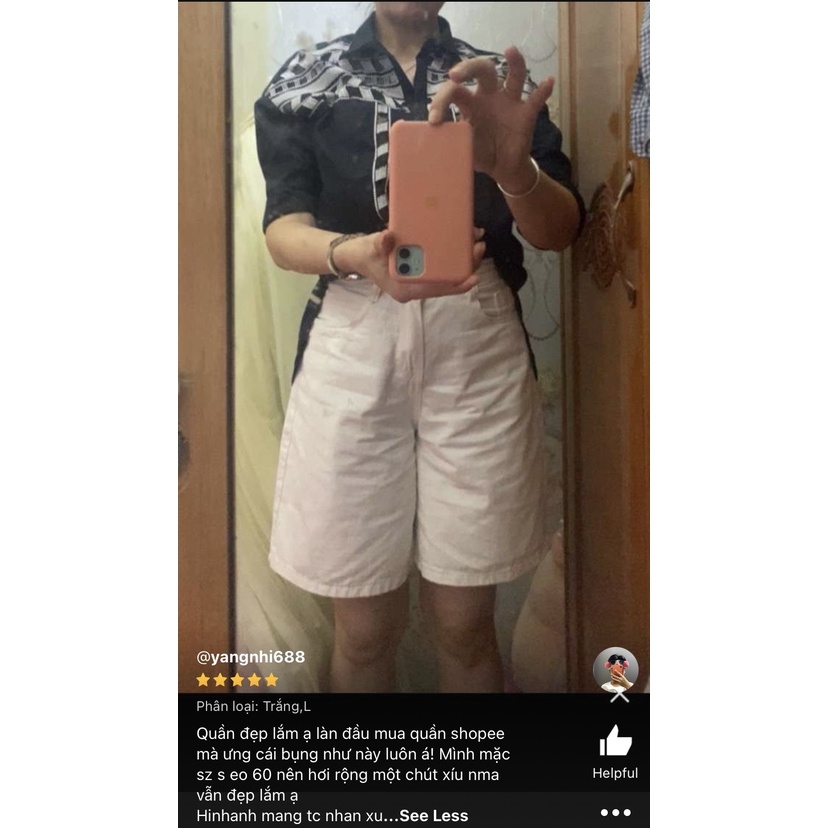 Quần short jean nữ màu trắng chất mềm mại , siêu mát - Quần sọt jean ngố lửng nữ TA21