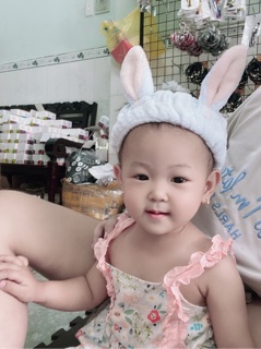 Băng đô makeup tai thỏ siu ciu