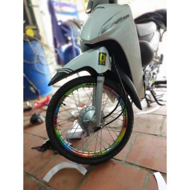 Tem Vành Dán Full Bánh Brembo 7 Màu Bộ 16 Miếng Mã 004