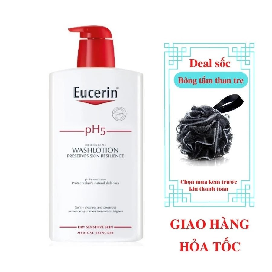 EUCERIN PH5 WASHLOTION 1000ML - Sữa tắm cho da cơ thể nhạy cảm