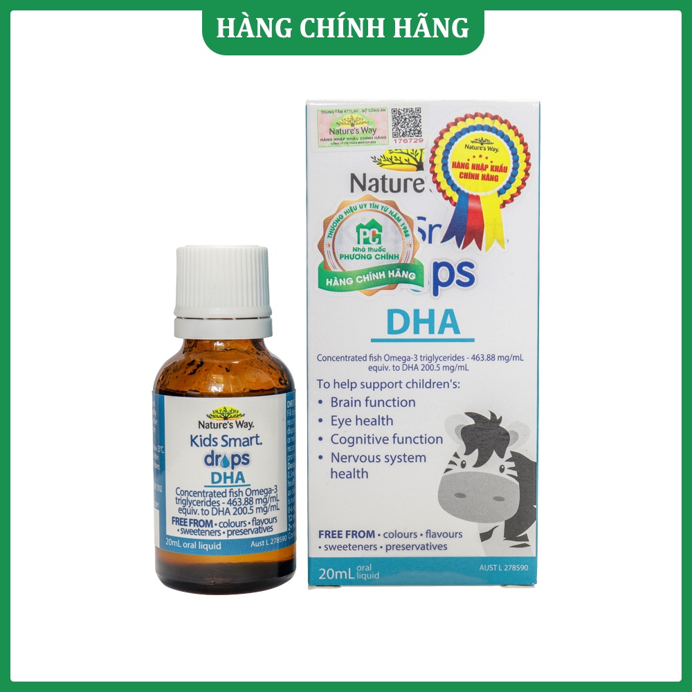 DHA Cho Bé Kids Smart Drops DHA Nature's Way - Tăng Chỉ Số IQ, Giúp Trẻ Thông Minh Vượt Trội