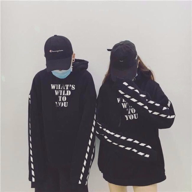 Hoodie nam/ nữ What’s wild to you có size dưới 75kg kèm ảnh thật