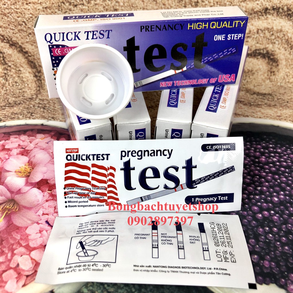 Combo 5 Que Thử Thai Quick Test phát hiện thai sớm
