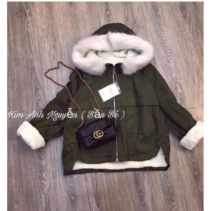 Áo Khoác Nữ Chất Liệu Kaki Lót lông Cao Cấp | BigBuy360 - bigbuy360.vn