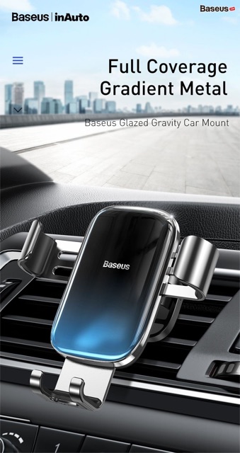 Đế giữ điện thoại trên xe Ô Tô Baseus Glaze Gravity Car Mount -gắn khe gió máy lạnh