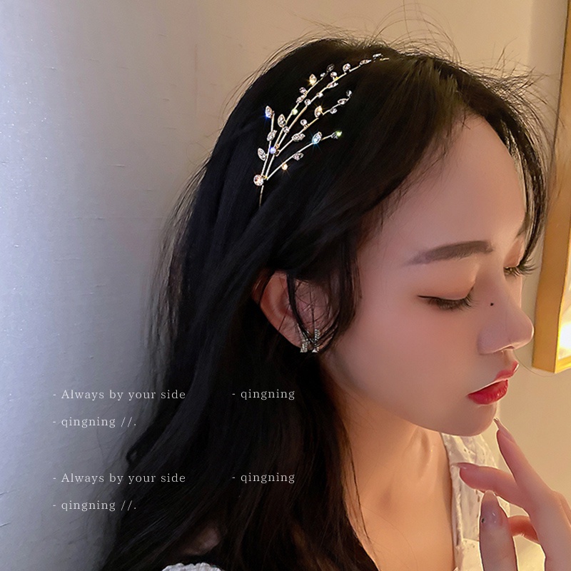 DREJEW Cài tóc đính đá phong cách Hàn Quốc thời trang mùa hè cho nữ