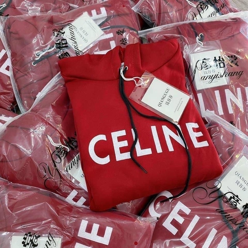 Áo nỉ da cá mũ chữ CELINE🌹  hot trend ảnh thật | BigBuy360 - bigbuy360.vn