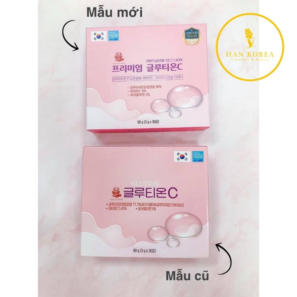Bột uống trắng da GLUTIONC giảm nám, tàn nhang, trắng da 30 gói HÂN KOREA | Thế Giới Skin Care