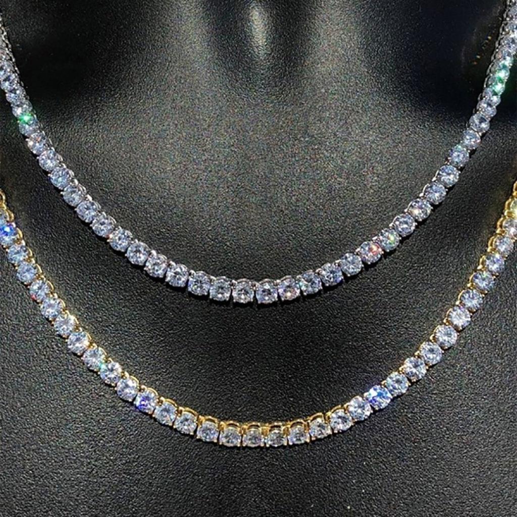 Vòng cổ Hiphop Đính Kim Cương Giả Toàn Bộ 1 Hàng Cho Nam