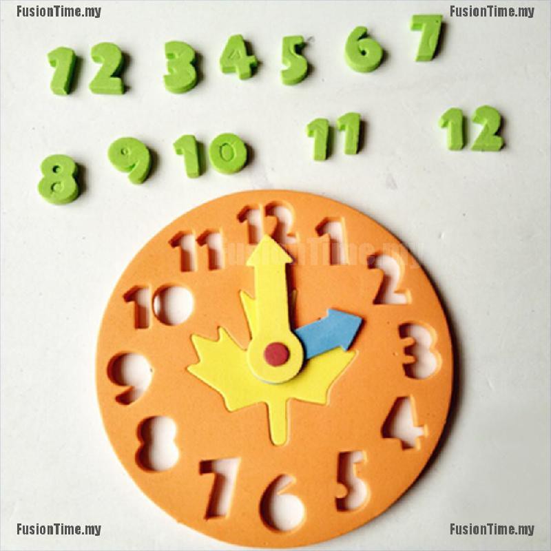1 bộ đồ chơi xếp hình đồng hồ giáo dục sớm cho bé DIY