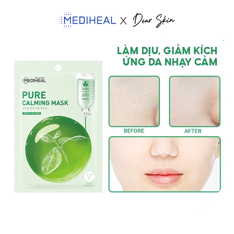 [Chính hãng] Mặt nạ Mediheal siêu rẻ, dưỡng da dịu nhẹ Vital Firming - Pure Calming - Hydra Soothing Mask 20ml