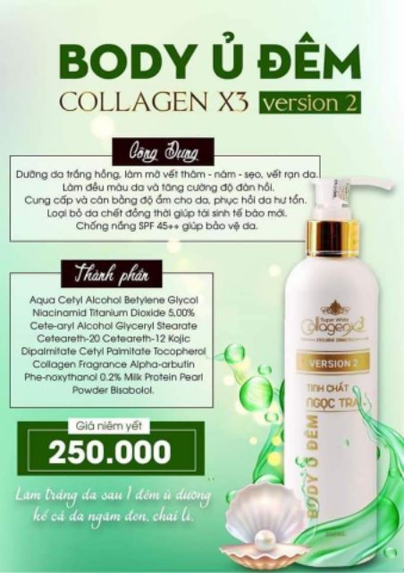 BODY Ủ ĐÊM CHUYÊN CÔNG THỨC SPA CAO CẤP COLLAGEN X3 | BigBuy360 - bigbuy360.vn
