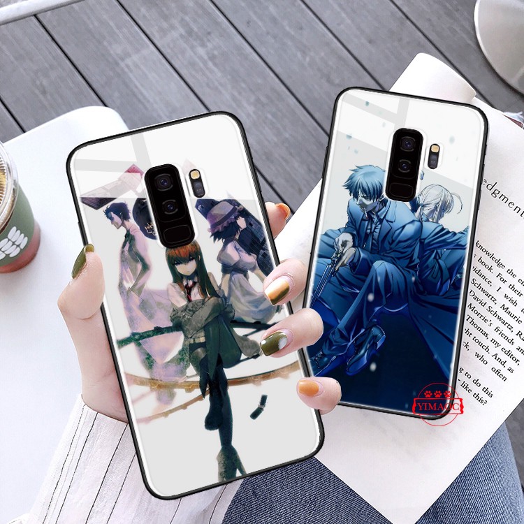 Ốp điện thoại tráng gương họa tiết Steins Gate 284C cho Samsung A10 A20 A30 A40 A50 A60 A70 Note 8 9