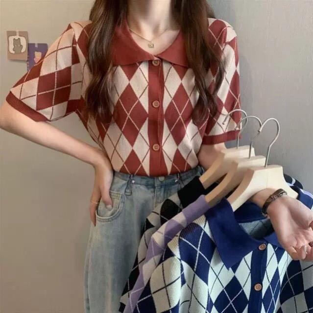 Áo Polo Nữ Trám Croptop Phối Chân Váy, Quần Siêu Xinh