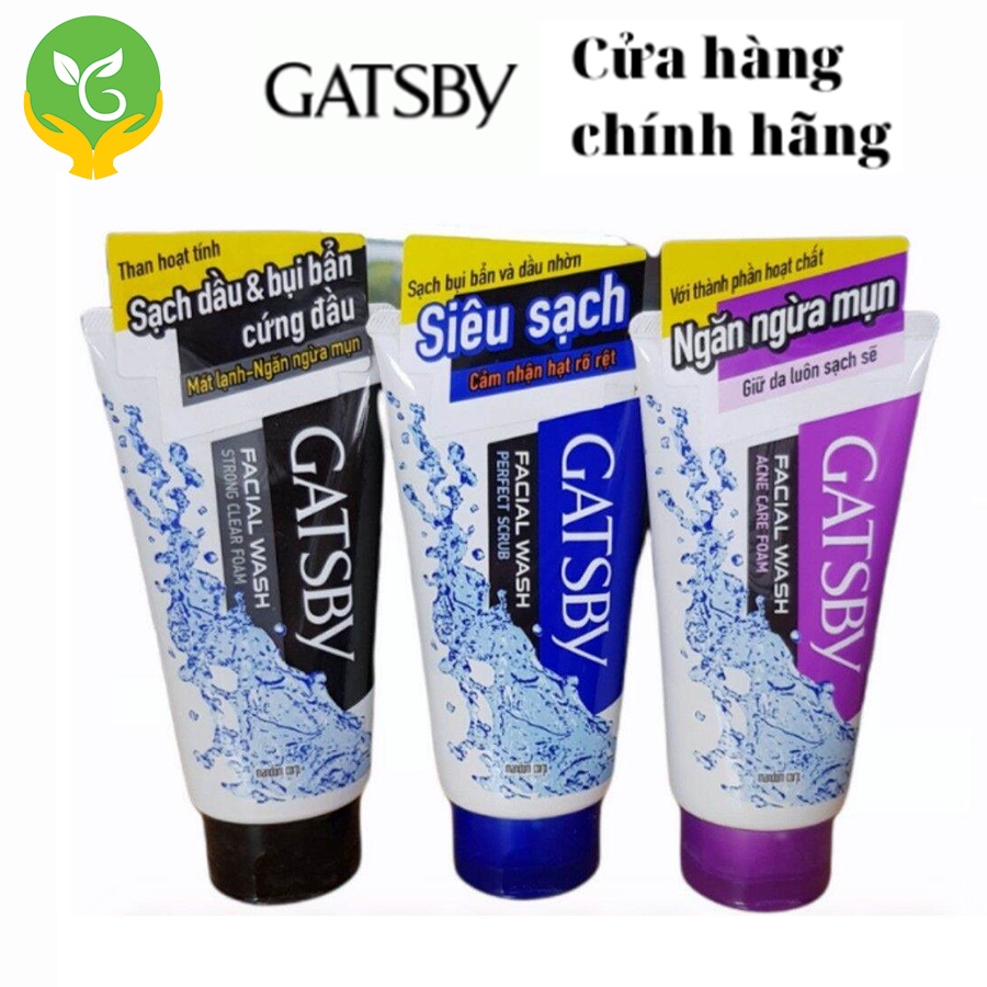 Sữa Rửa Mặt Gatsby Facial Wash Strong Clear Foam 130g - Sạch Dầu Và Bủi Bẩn Dành Cho Nam