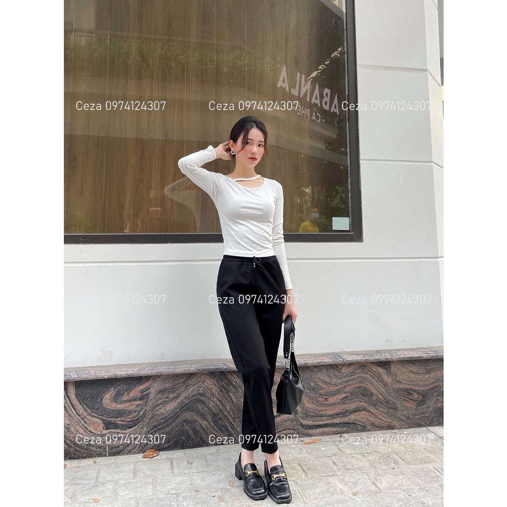 Quần thể thao nữ,quần jogger nữ trơn,co giãn siêu tốt chất liệu umi Hàn cao cấp đủ size đến 85kg - Ceza