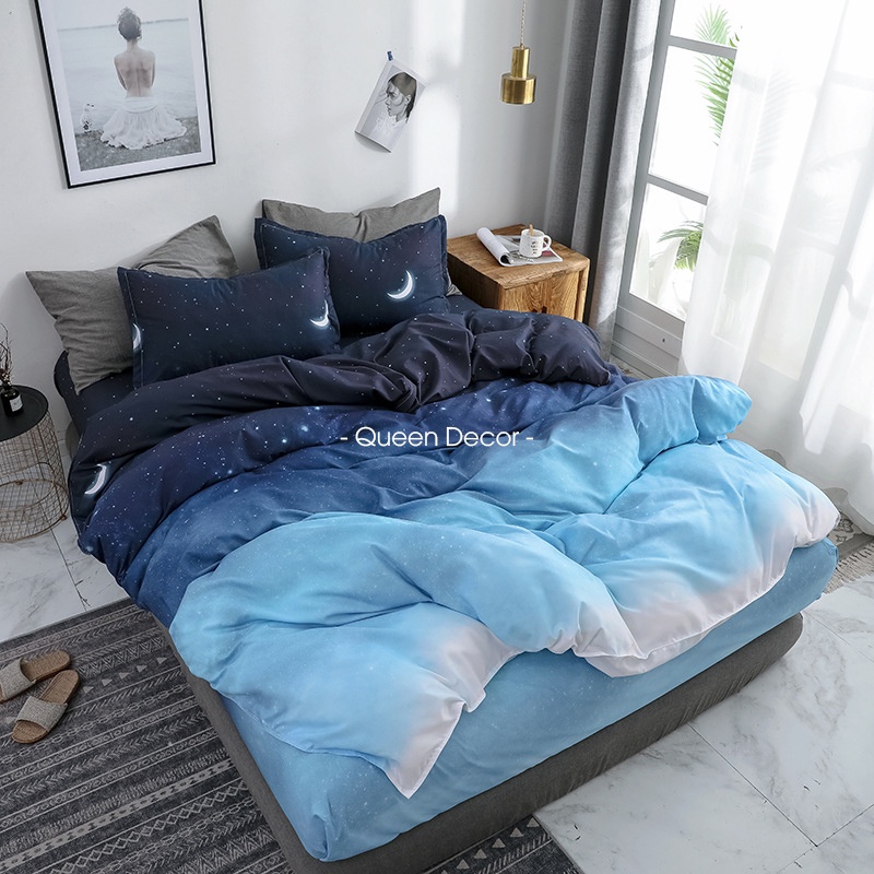Bộ Chăn Ga Gối, Ga Giường Cotton Poly Set 4 Món, 5 Món M2, M6, M8, 2M2 Thu Đông, Bo Chun Miễn Phí - Queen Decor | BigBuy360 - bigbuy360.vn