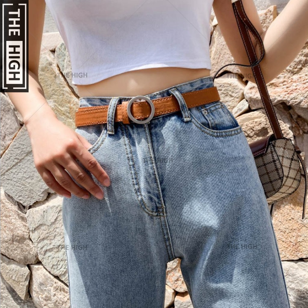 Thắt lưng da nữ The High, chất da PU mềm đẹp, thiết kế không lỗ sang trọng cho nữ | BigBuy360 - bigbuy360.vn