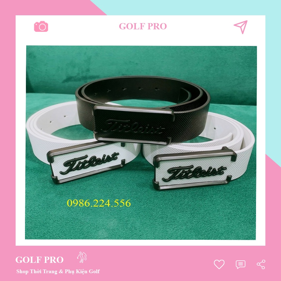 Thắt lưng golf nam nữ Titilest thời trang thể thao da PU cao cấp shop GOLF PRO TL031