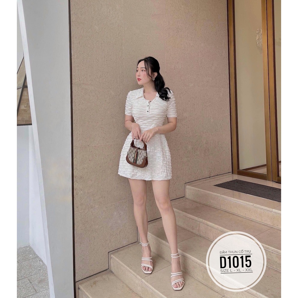BIGSIZE Đầm thun cổ trụ D1015