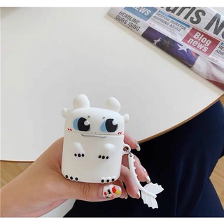 Vỏ Bảo Vệ Hộp Sạc Tai Nghe Airpods I12 Bằng Silicon Họa Tiết Hoạt Hình Ma Đêm Hai Màu Dễ Thương silicone