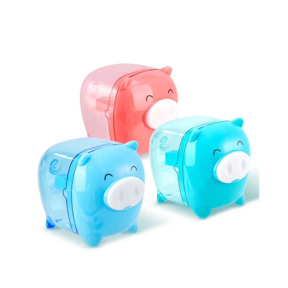 Dụng cụ gọt bút chì gỗ UARELIFFE kiểu chú heo màu sắc ngẫu nhiên