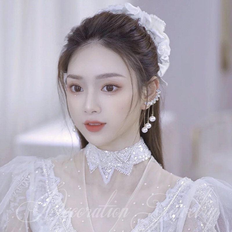 Khuyên Tai Tua Rua Đính Ngọc Trai Thời Trang Cá Tính Mới Cho Nữ