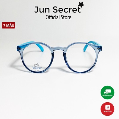 (Kèm 1 kính )Gọng kính giả cận trẻ em Jun Secret siêu dẻo chống gãy, tròng chống bụi, chống tia UV an toàn cho bé JS0035