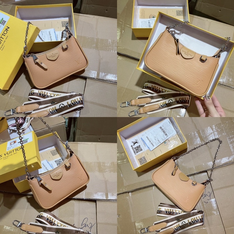 Túi eo vì vân da sần size 22 kèm dây xích + dây vải bản to full hộp