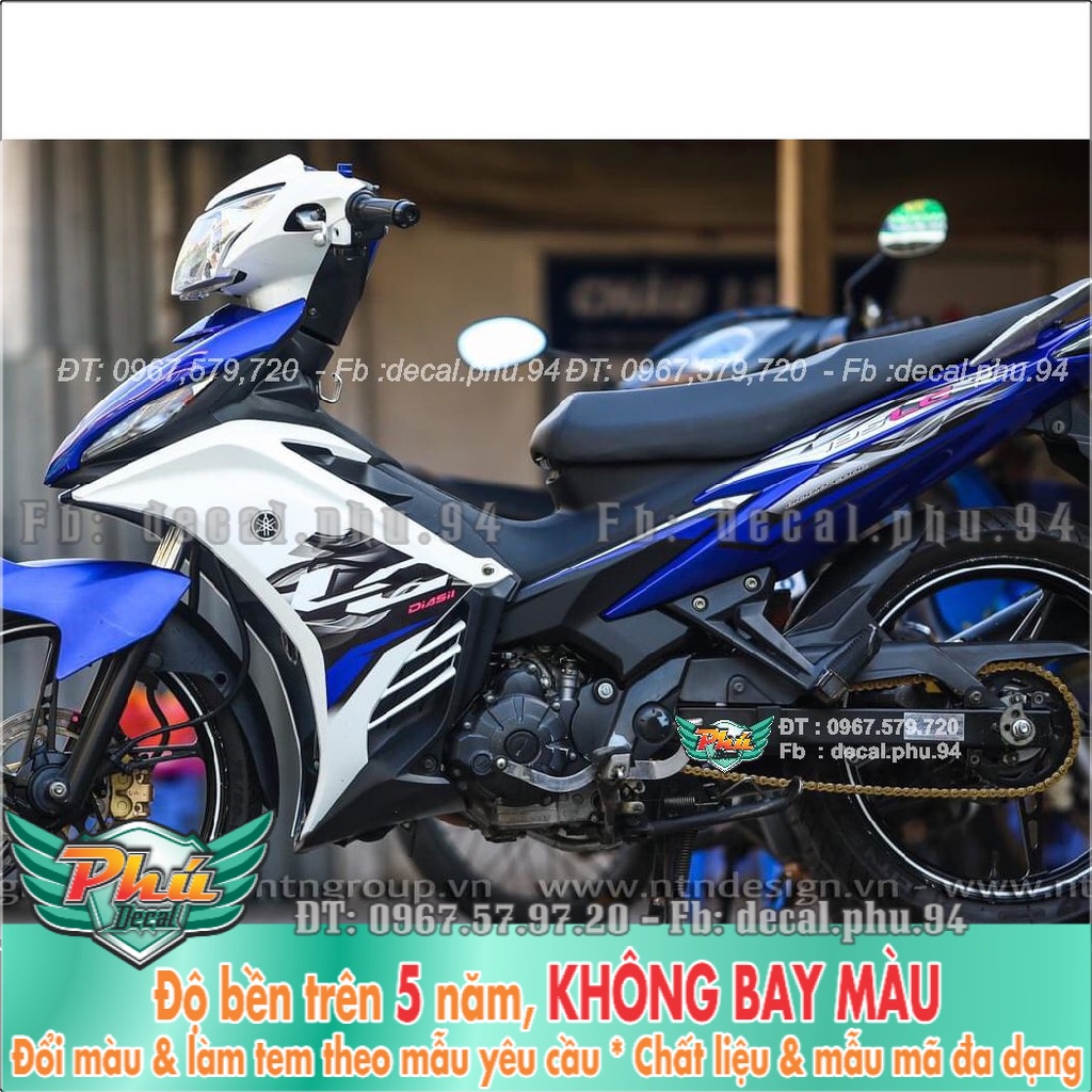 Tem Rời Exciter 135 LC trắng xanh đen 2021 (K) -1