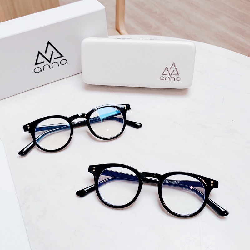 Gọng kính mắt thời trang nam nữ ANNA dáng tròn cá tính chất liệu nhựa dẻo A00251 | BigBuy360 - bigbuy360.vn
