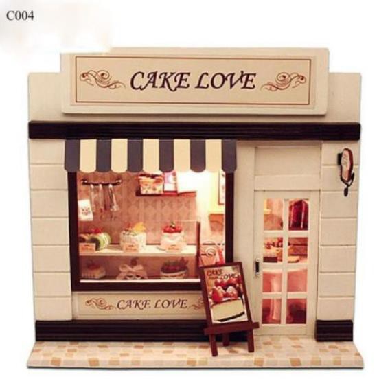 [FREESHIP] NHÀ MÔ HÌNH TIỆM BÁNH CAKE LOVE