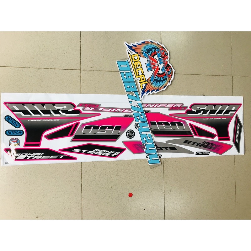 Tem Rời Exciter 150 Sniper hồng đen