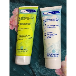 Combo sữa tắm + dưỡng thể Triswim 251ml mới