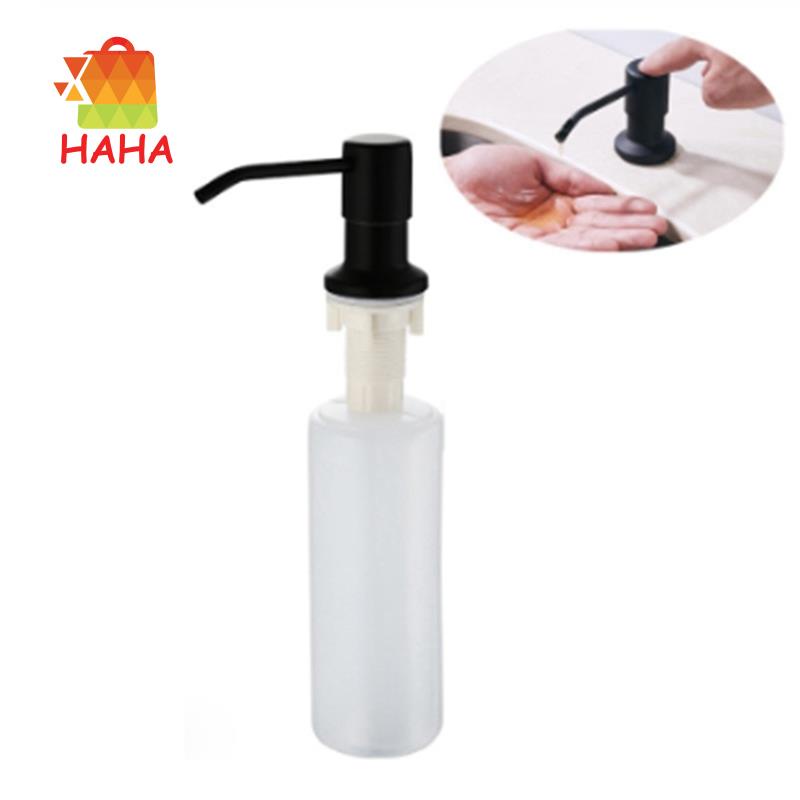 Bình Nhựa Đựng Xà Phòng Gắn Dưới Bồn Rửa Chén Nhà Bếp Màu Đen 300Ml