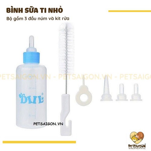 BÌNH SỮA TI NHỎ CHO CHÓ MÈO SƠ SINH