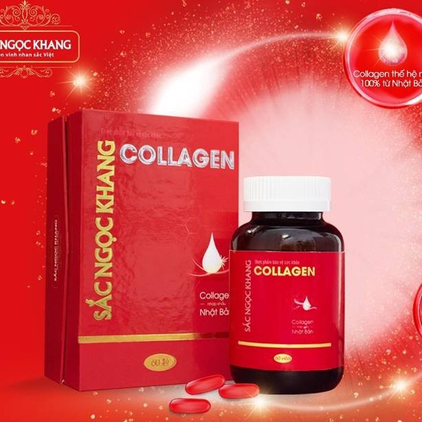 Collagen Sắc Ngọc Khang - Bổ sung collagen giúp ngăn ngừa lão hóa da, giúp da căng bóng mịn màng (60 viên)