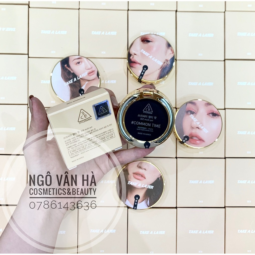 Kem má hồng-màu mắt-son đa năng 3CE TAKE A LAYER MULTI POT | BigBuy360 - bigbuy360.vn