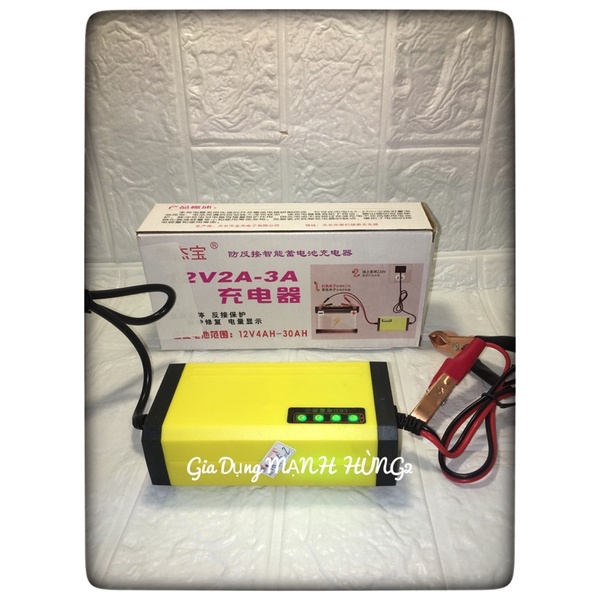 Bộ Sạc Ắc Quy Thông Minh Tự Ngắt 12V 4A-30A Máy Sạc Ắc Quy Xe Máy
