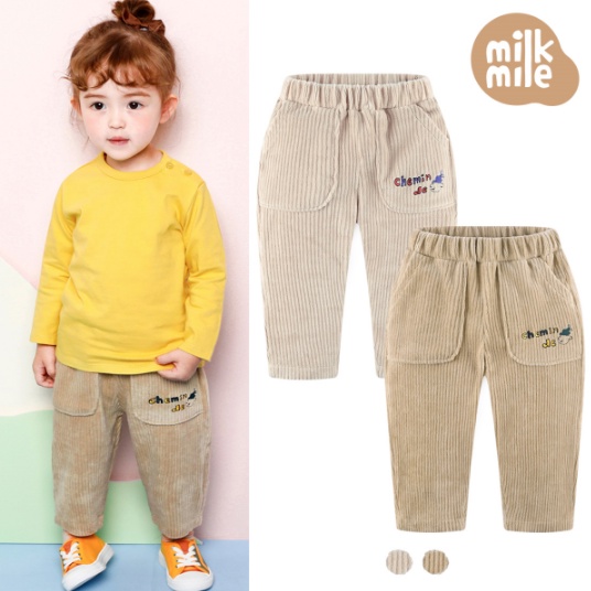 Quần nỉ nhung nhiều màu Hàn Quốc chính hãng bé trai bé gái Milkmile