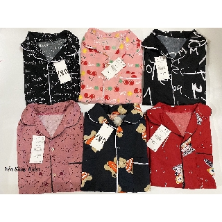Bộ pijama lửng cho nữ chất kate thái