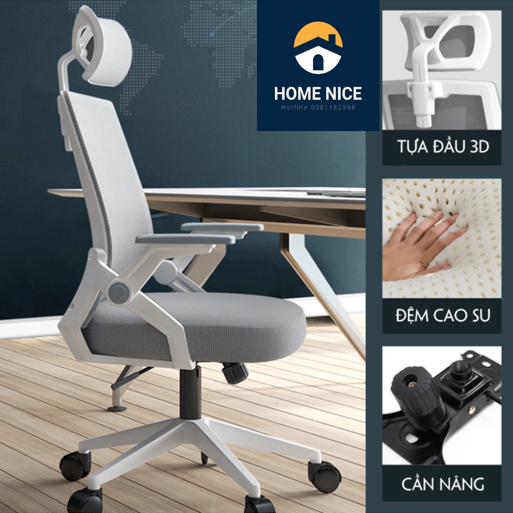 Ghế Văn Phòng Công Thái Học Kaleuill cao cấp, Ghế làm việc đa năng, Ghế máy tính Xoay, M069