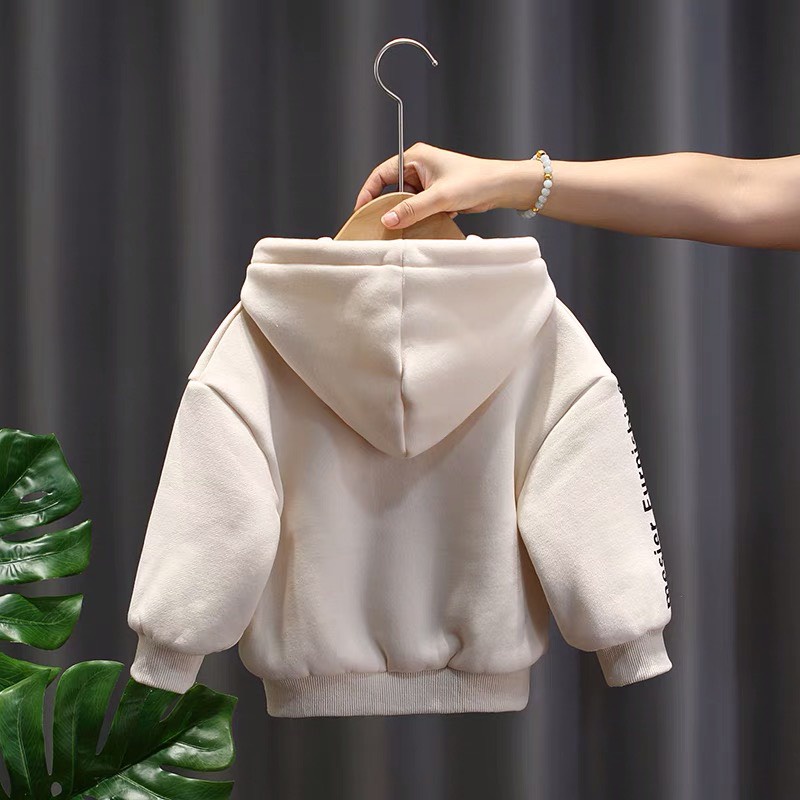 Áo khoác hoodie nỉ bé trai Con Xinh phom rộng hình in chữ CATALOG,thời trang thu đông cho trẻ em từ 4 đến 10 tuổi